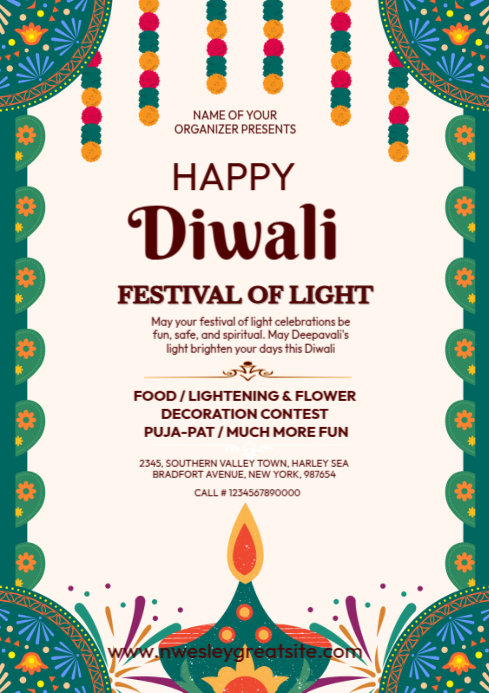 White List-based Diwali A4 template