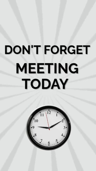White List-based Don't Forget Meeting Today Youtube Short template