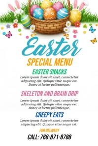White List-based Easter Menu Template Tumblr Graphic