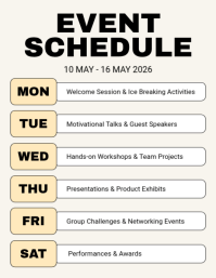 White List-based Event Schedule Flyer template