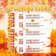 White Event Schedule โพสต์บน Instagram Template
