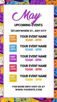 White List-based Event Schedule Instagram Story Instagram-verhaal template