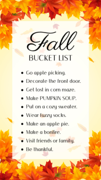 Putih Fall Bucket List Instagram Story Template