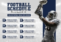 White List-based Football Schedule A5 template
