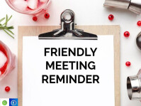 White List-based Friendly Meeting Reminder Yard Sign template