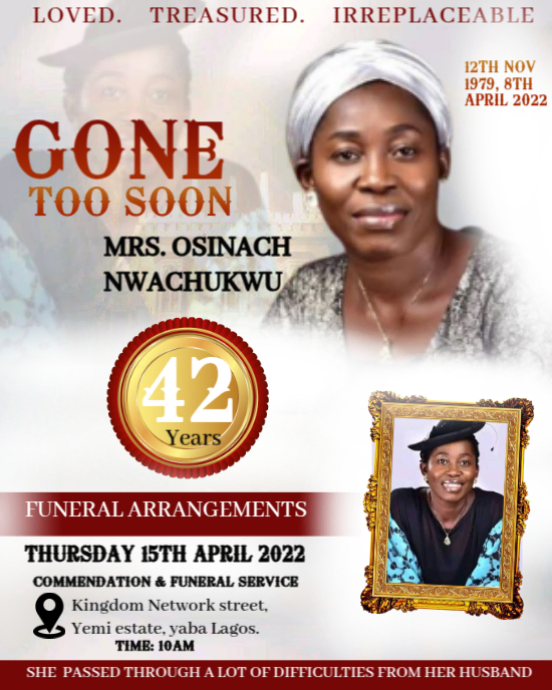 White List-based Funeral Design Flyer  Instagram Portrait template