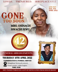 White List-based Funeral Design Flyer  Instagram Portrait template
