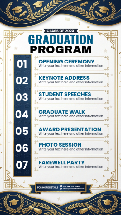 Graduation Templete Program 501+ Free Graduation Program Templates | PosterMyWall