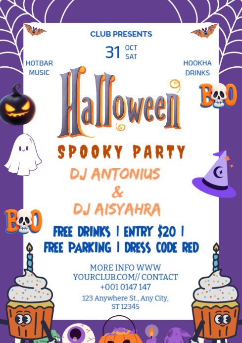 White List-based Halloween A4 template
