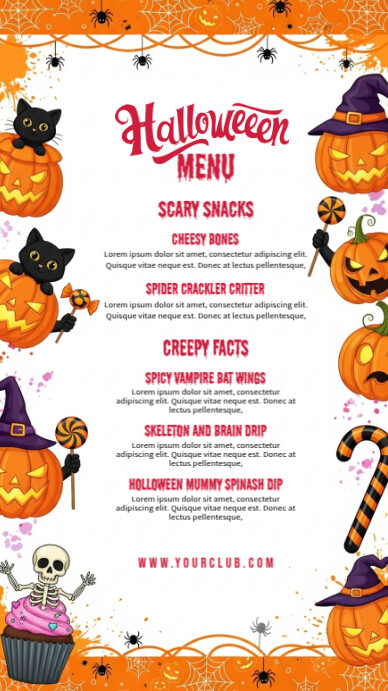 White List-based Halloween Menu Template Instagram Story