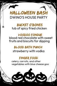 White List-based Happy Halloween  Poster template