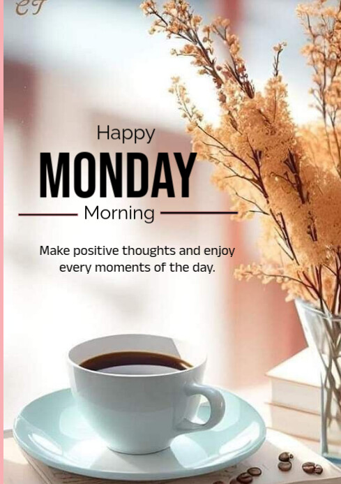 White List-based Happy Monday Morning Template 2025 A4