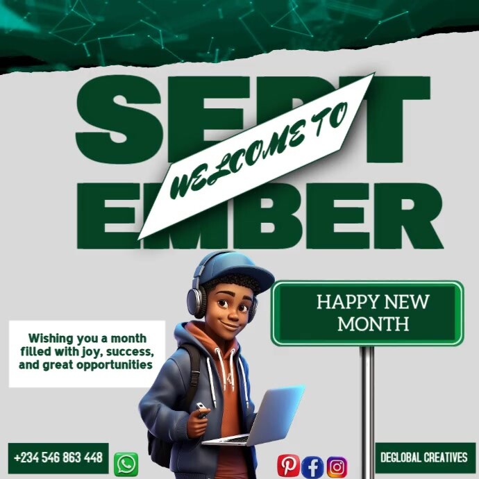 White List-based Happy New Month  Instagram Post template