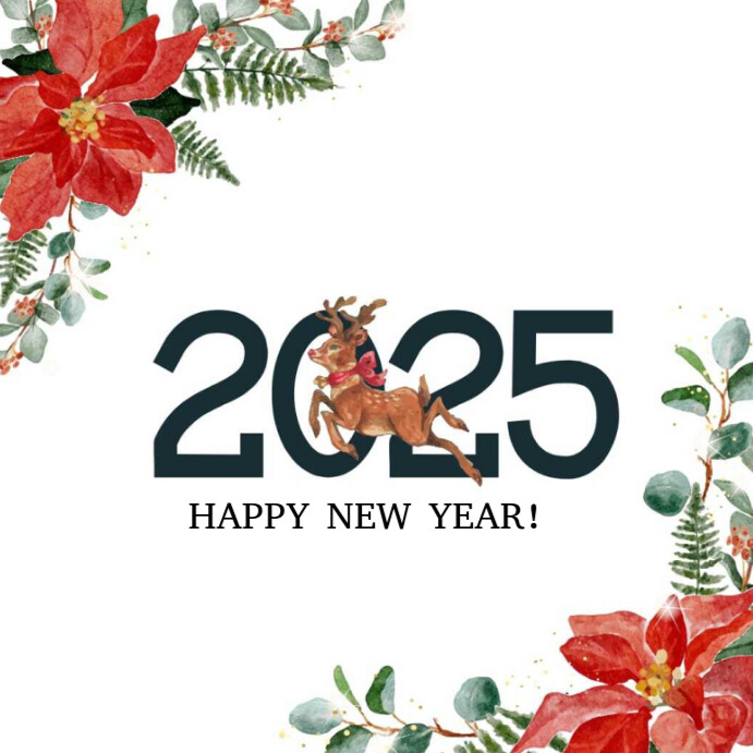 White List-based Happy New Year Flyer Instagram Post Template ...