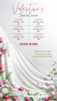 White List-based Happy Valentine's Day Menu Instagram Story template