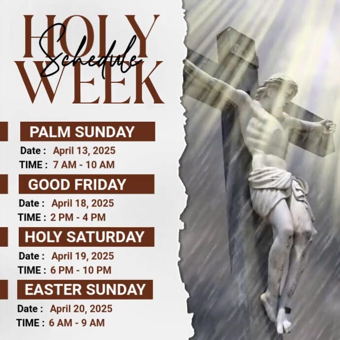 Holy Week Sample Posts White List-based Holy Week Events Instagram Post Template | PosterMyWall