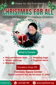 White List-based Homeless Shelter Donate 2024 Poster template
