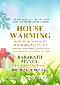 White List-based House Warming  A6 template