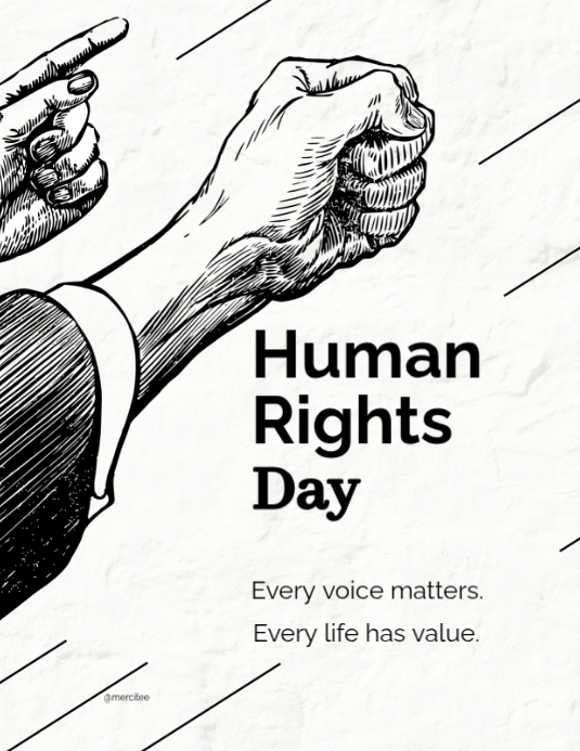 White List-based Human Rights Day Flyer (us Letter) Template | PosterMyWall