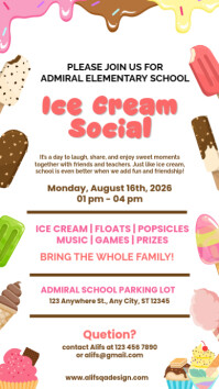 White List-based Ice Cream Social Instagram Story template