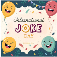 White List-based International Joke Day  Logo template