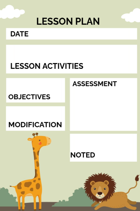 Lesson Guide Sample Poster White List-based Lesson Plan Poster Template | PosterMyWall
