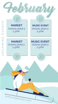 White List-based Light Blue Aqua Instagram Story template