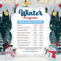 White List-based List-based Winter Schedule Square (1:1) template