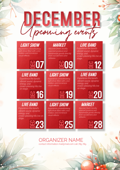 White List-based Listbased Upcoming Event December A4 template