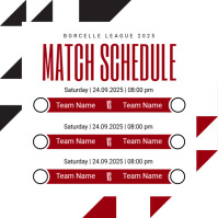 White List-based Match Schedule Instagram Post Instagram-bericht template