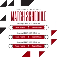 White List-based Match Schedule Instagram Post template
