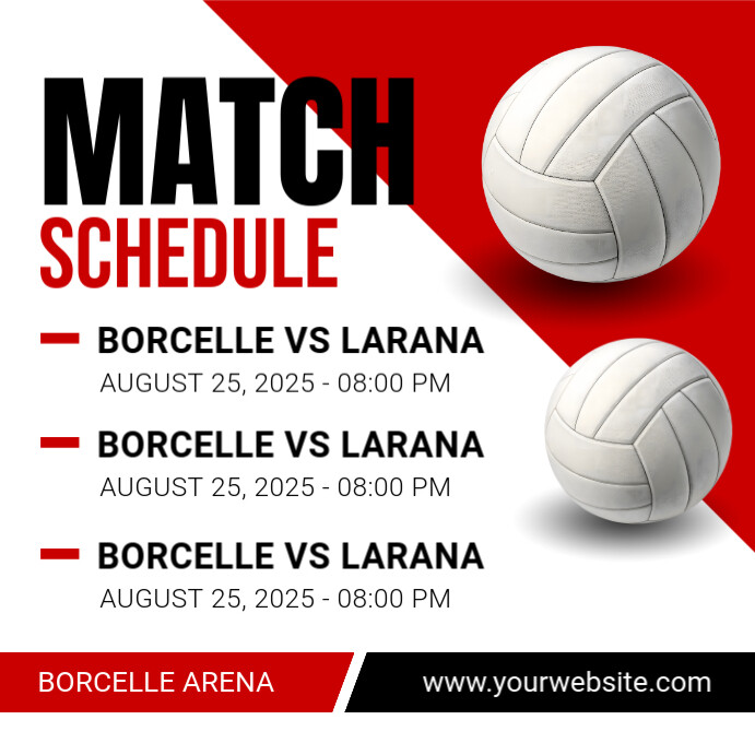White List-based Match Schedule Instagram Post template
