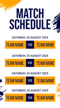 White List-based Match Schedule Instagram Story template