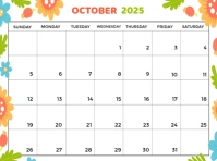 White List-based October Calendar 2025 Presentation template