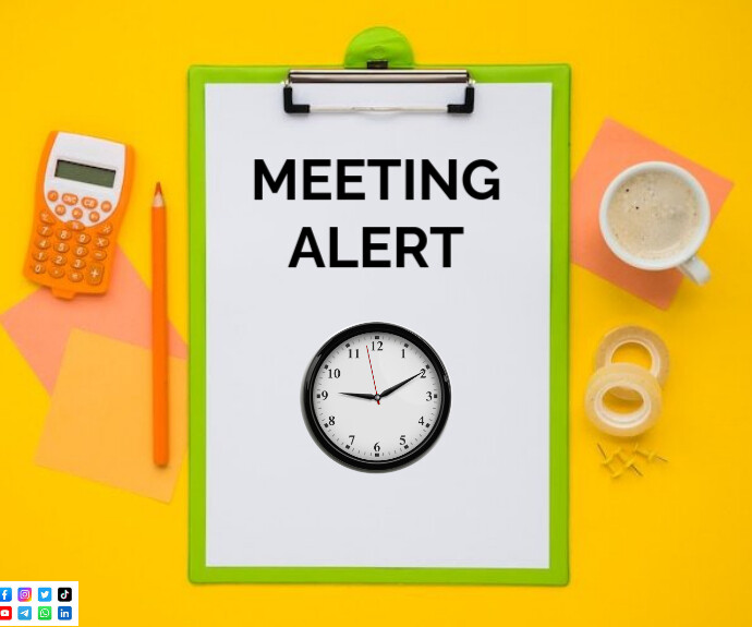 White List-based Meeting Alert Medium Rectangle Retângulo médio template