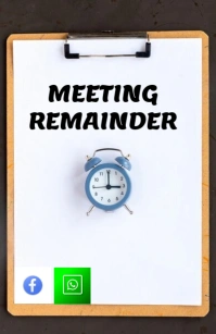 White List-based Meeting Remainder Tabloid template