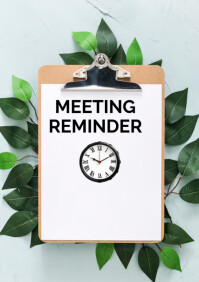 White List-based Meeting Reminder A4 template