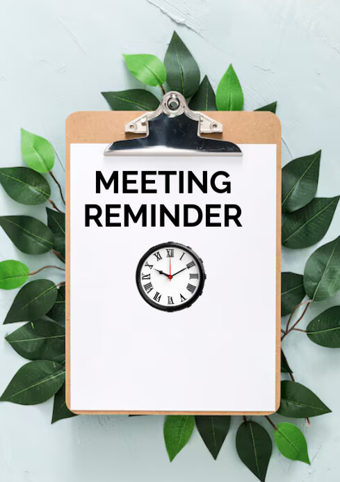 White List-based Meeting Reminder A4 template