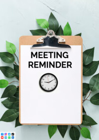 White List-based Meeting Reminder A4 template
