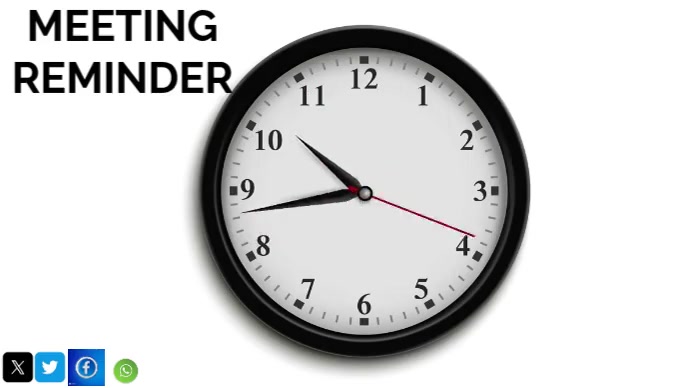 White List-based Meeting Reminder Digital Display (16:9) template