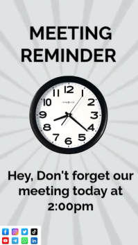 White List-based Meeting Reminder Instagram Reel template