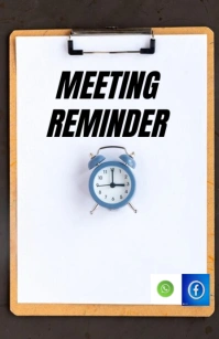 White List-based Meeting Reminder Tabloid template