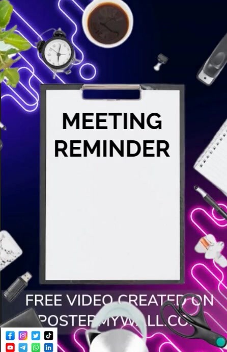 White List-based Meeting Reminder Tabloid template