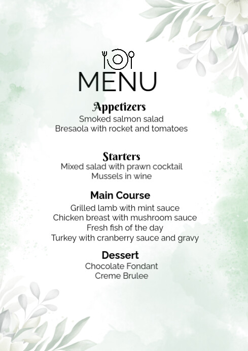 White List-based Menu A2 template