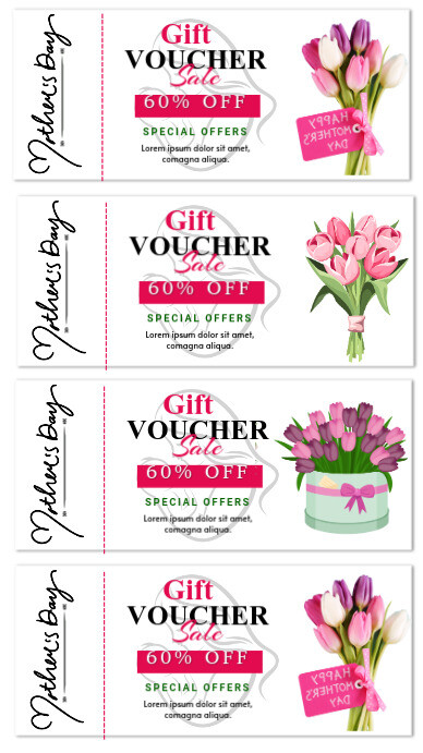 White List-based Mother's Day Gift Coupon Sale  Instagram Story template