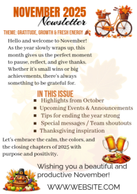 White List-based November 2025 Newsletter  A4 template
