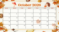 White October 2026 Calendar Isethulo Template