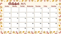 White List-based October Calendar  Digital Display (16:9) template