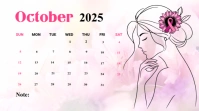White List-based October Calendar  Presentation (16:9) template