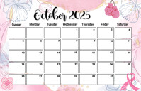 White October 2025 Calendar Poniekoerant Template